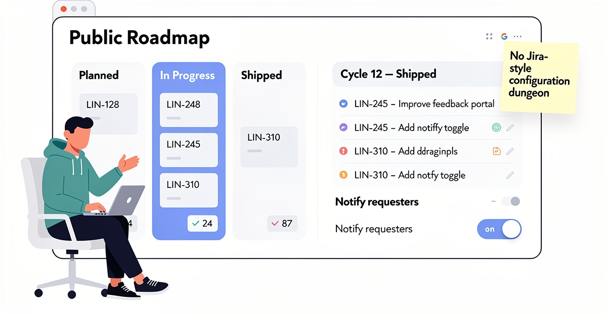 Roadmaps + Changelogs for a Linear Feedback Portal: Close the Loop Without Shipping a Second Product
