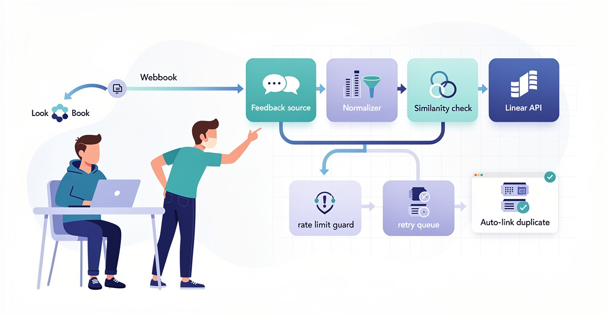 Automated Dedup in Linear: Webhook → Search → Similarity → Close the Copy